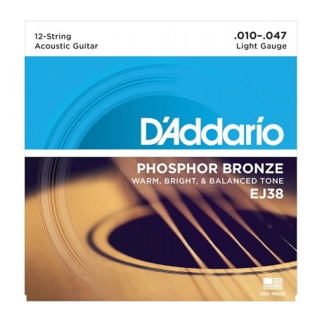 D`Addario EJ38 12 Cordas